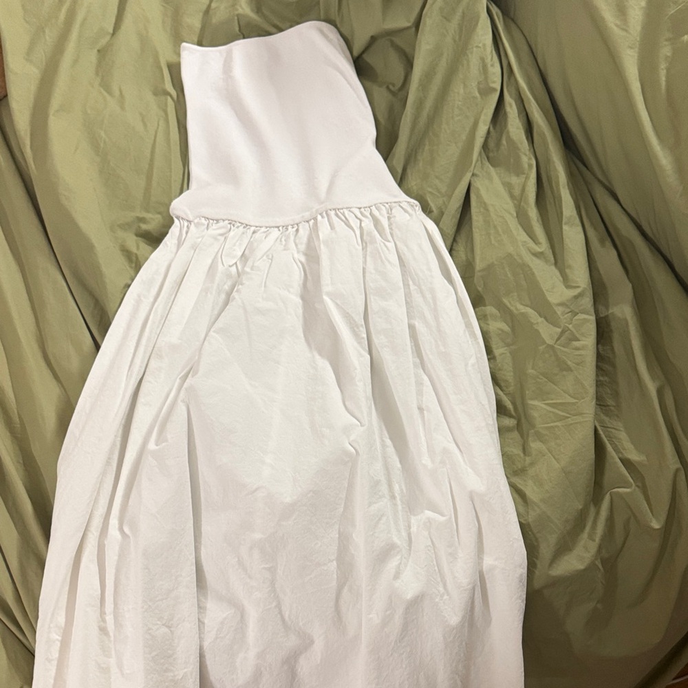 WeWoreWhat Strapless White Maxi Dress